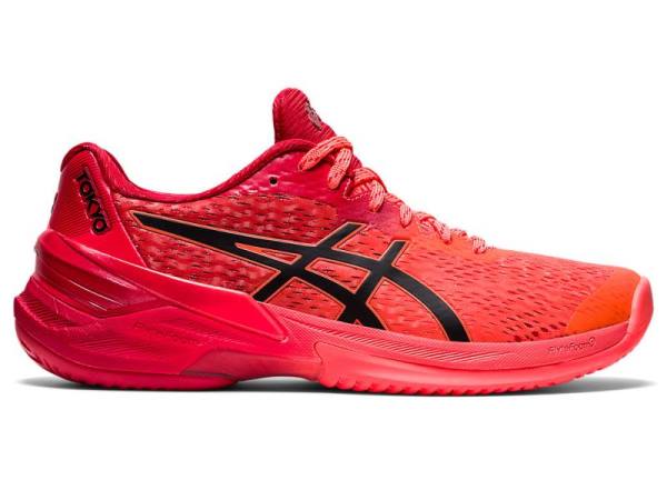 Asics Volleybalschoenen Dames, SKY ELITE Oranje/Rood/Zwart - Asics Loopschoenen Solden | B8925461-EQ